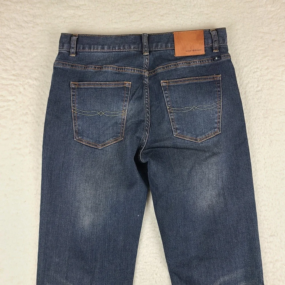 Lucky Brand Jeans Boys 18‎ Blue Classic Straight Leg Dark Wash Denim *